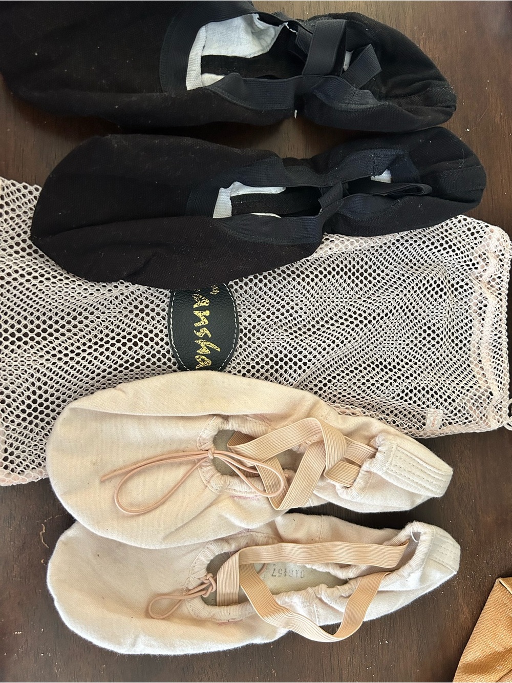 Canvas Ballet Slippers - Nude/Beige